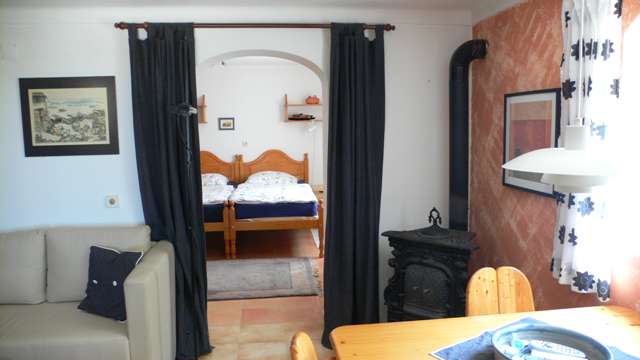 Blick ins Schlafzimmer